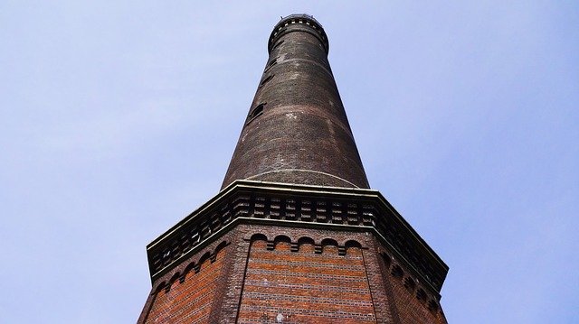 Der Neue Leuchtturm gemauert aus Ziegelstein