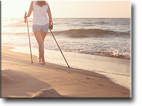Nordic Walking am Strand