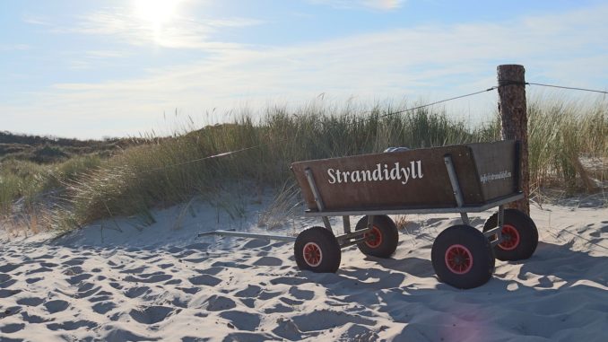 Nordseeinseln Urlaub mit Bollerwagen